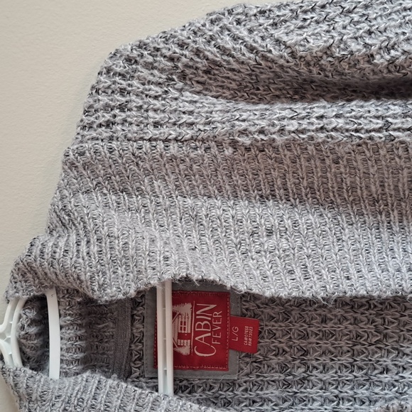 Cabin Fever thick grey cardigan - Picture 1 of 3
